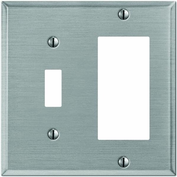 Jackson Brushed Nickel Toggle Combination Wall Plate 9PT126 Zoro